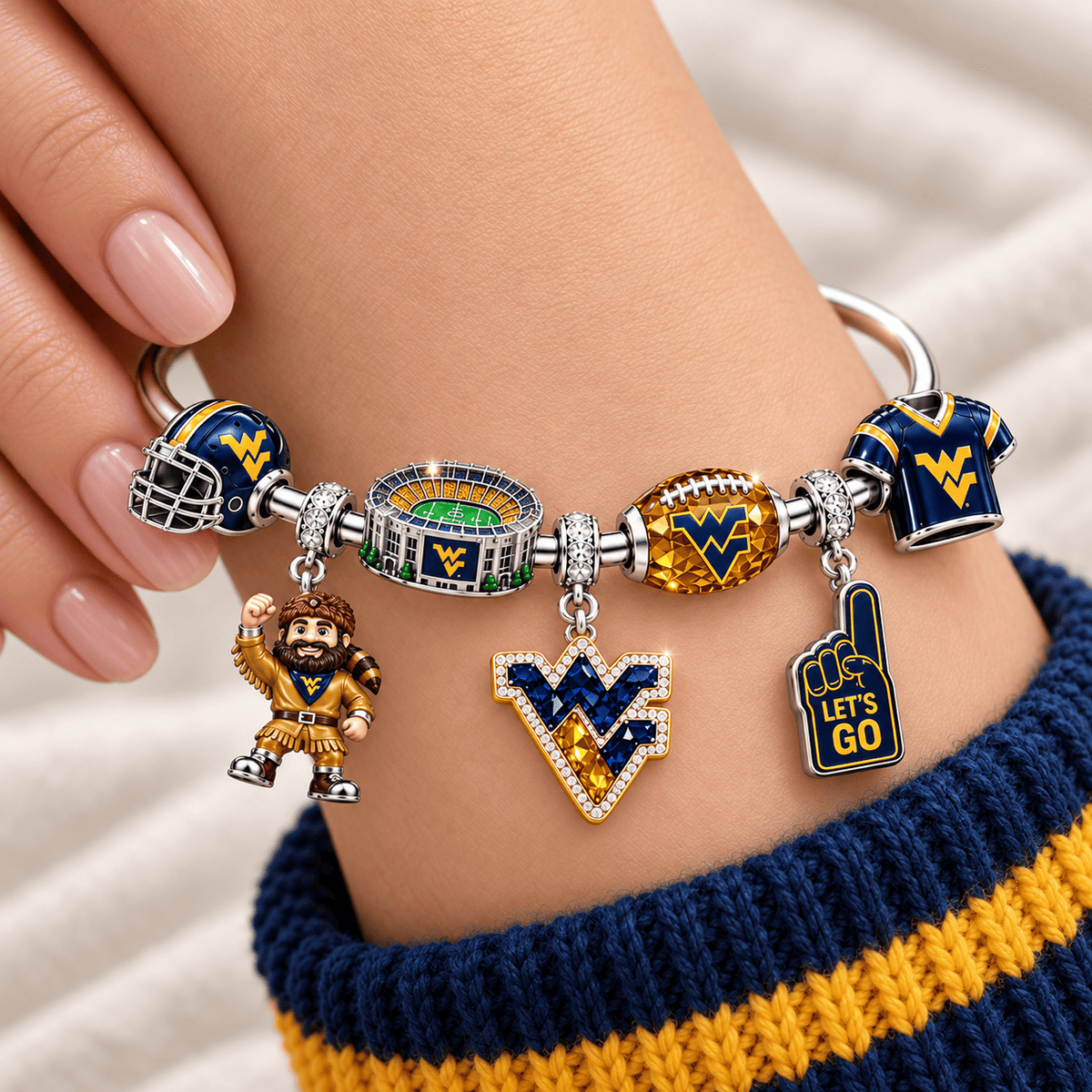 WVM Silver Charm Bracelet Set TMH