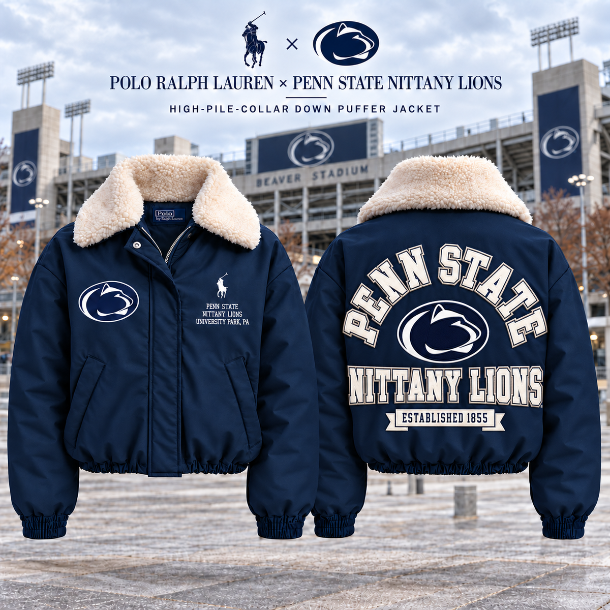 PSNL High-Pile-Collar Down Puffer Jacket NTKO