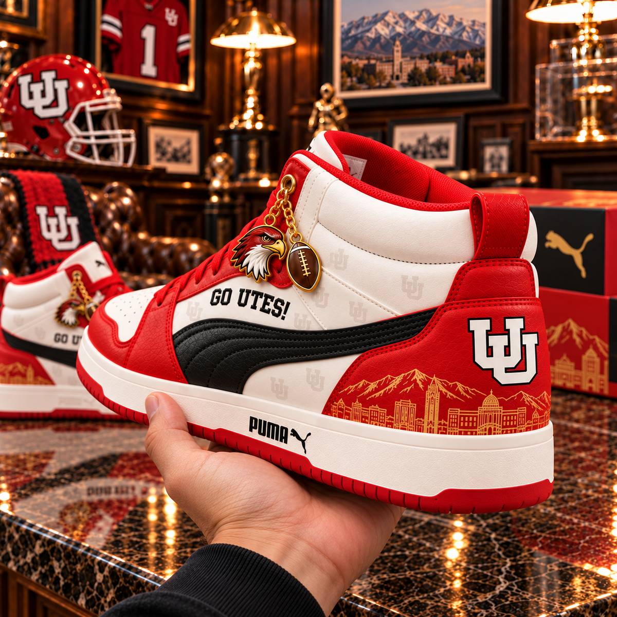 UTUT Premium Mid-Top Sneakers with Charms PNPA