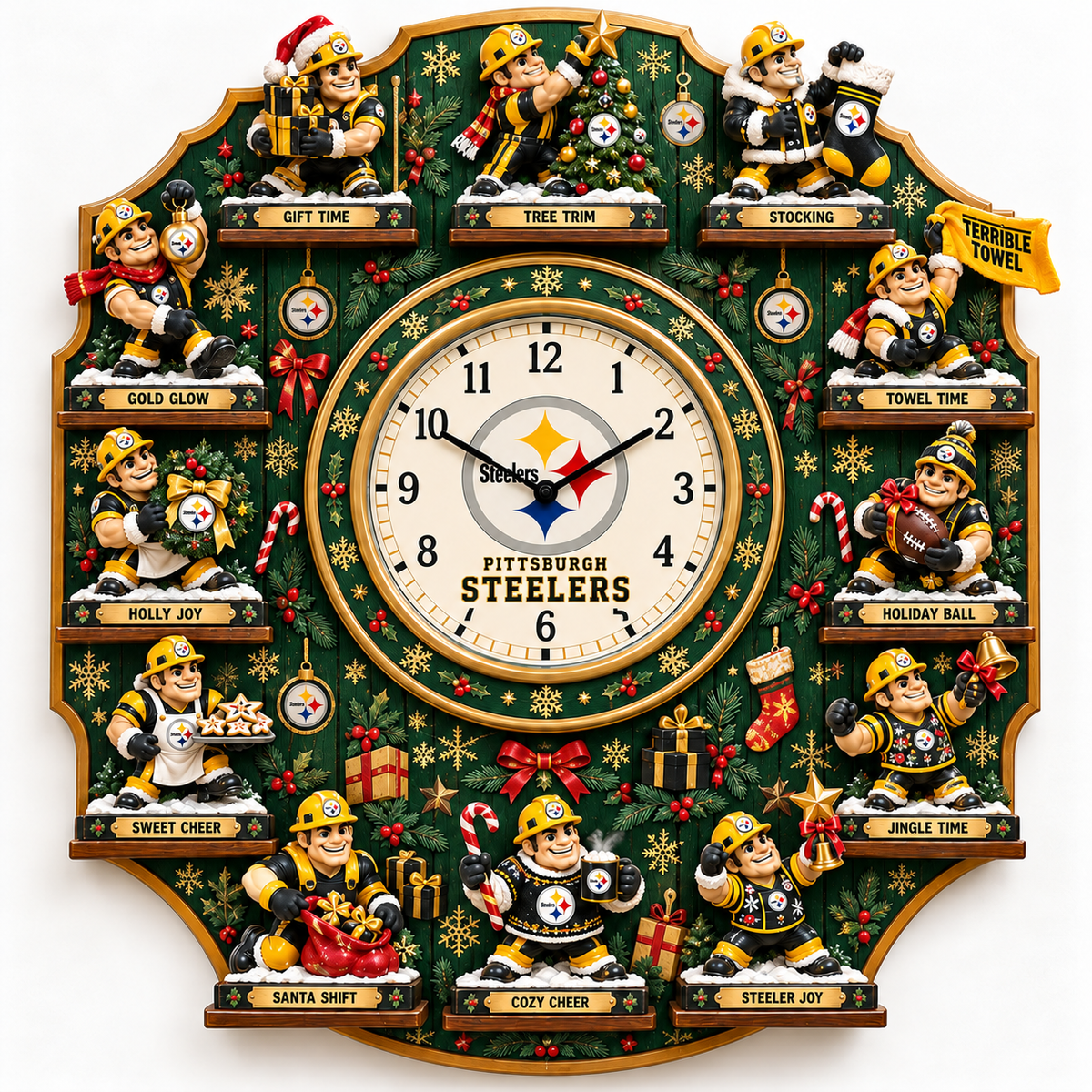 PBS Premium Christmas Sculpture Clock Collection PTKL