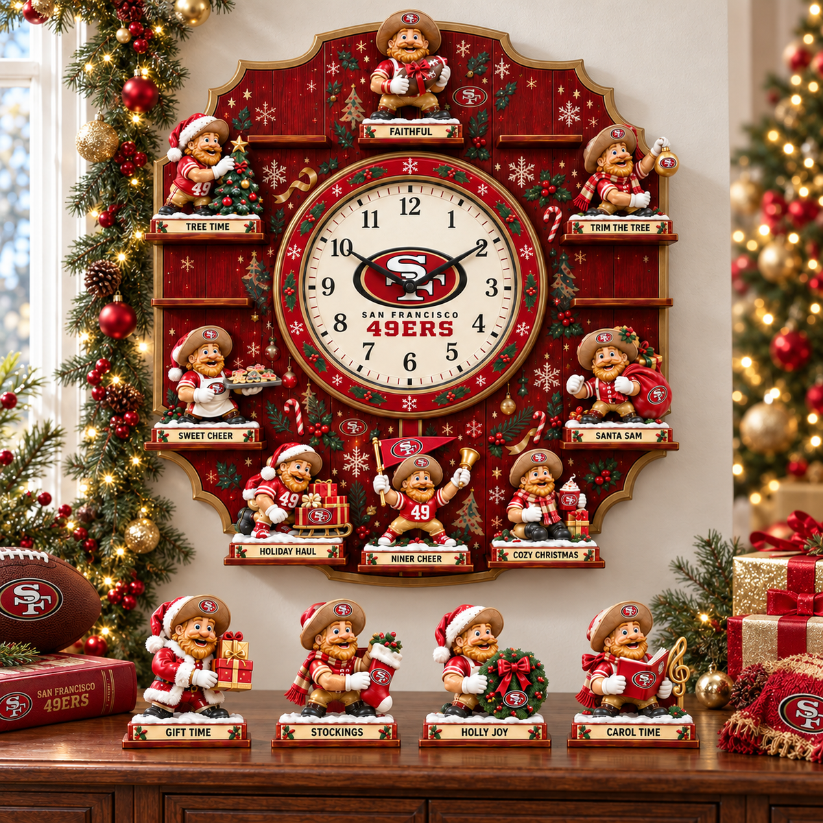 SF49 Premium Christmas Sculpture Clock Collection PTKL
