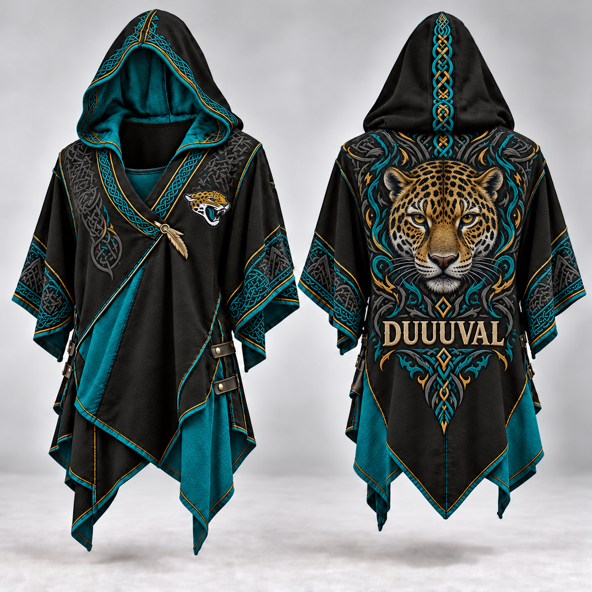 JSVJ Gothic Viking Hooded Poncho PNPA