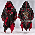 UTUT Gothic Viking Hooded Poncho PNPA