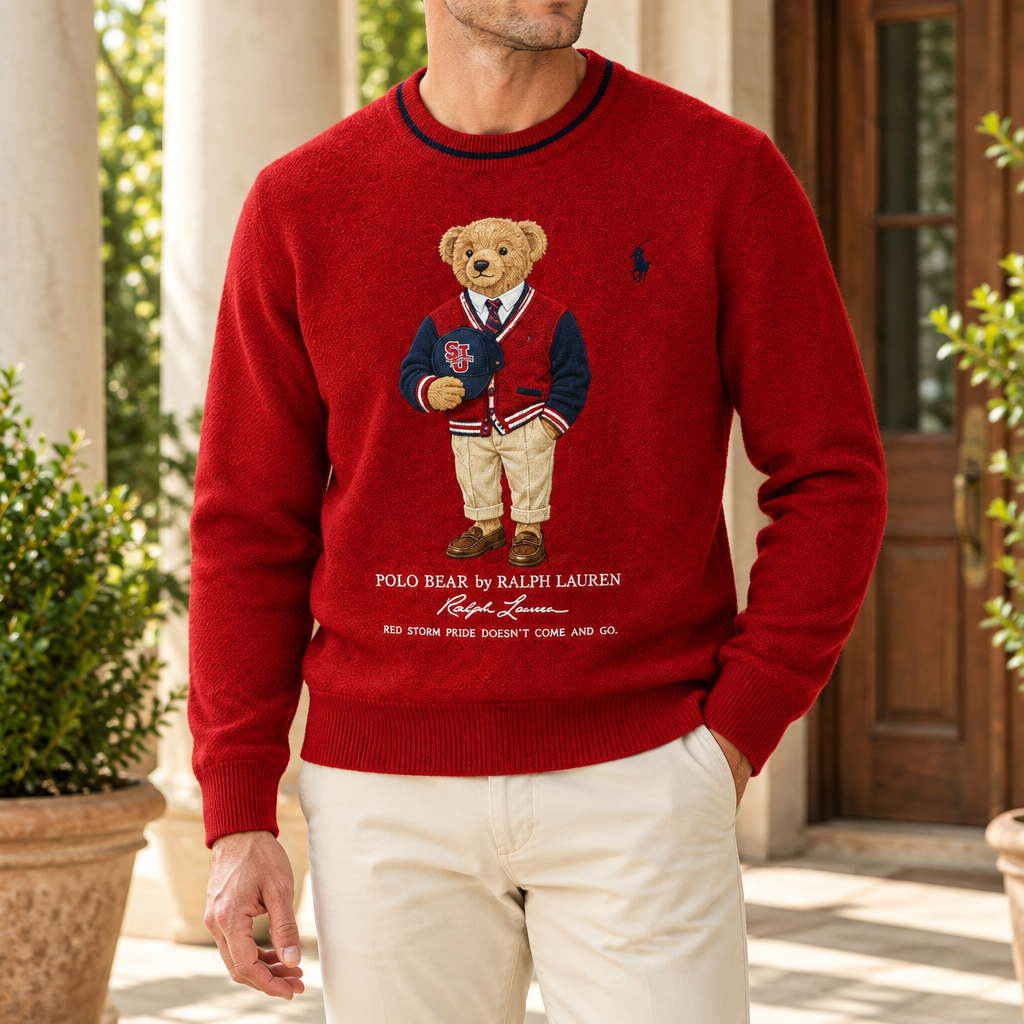 St John S Red Storm Premium Crewneck Sweater